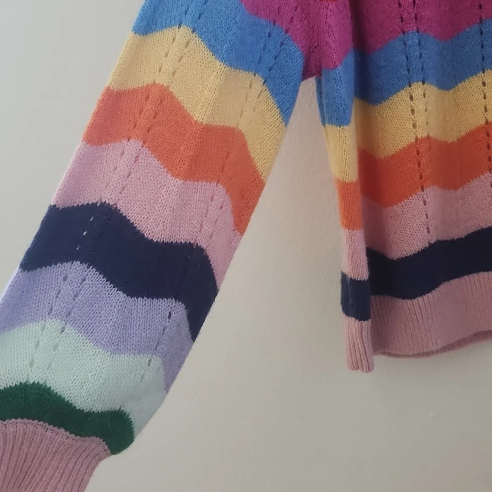 Boden Fluffy Wave Multicolored Sweater - Picture 3 of 8